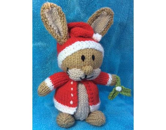 KNITTING PATTERN - Christmas Peter Rabbit inspired choc orange cover / 18cms toy