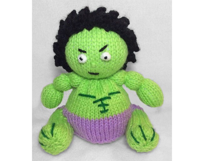 KNITTING PATTERN - Hulk inspired choc orange cover /15cm