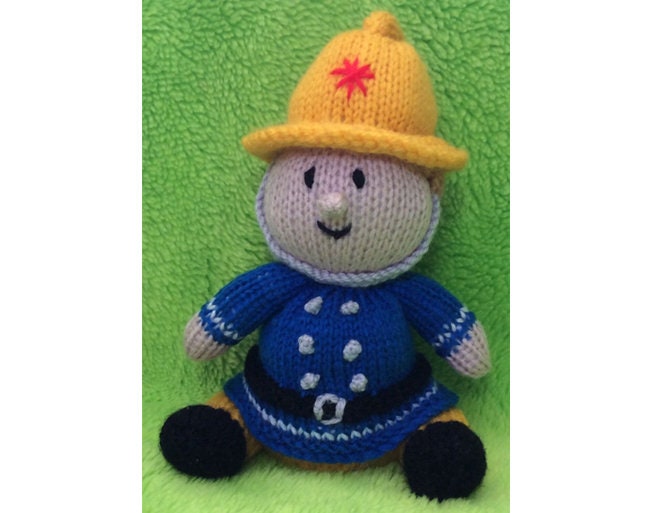 KNITTING PATTERN - Fireman Sam inspired choc orange cover or 20 cms toy