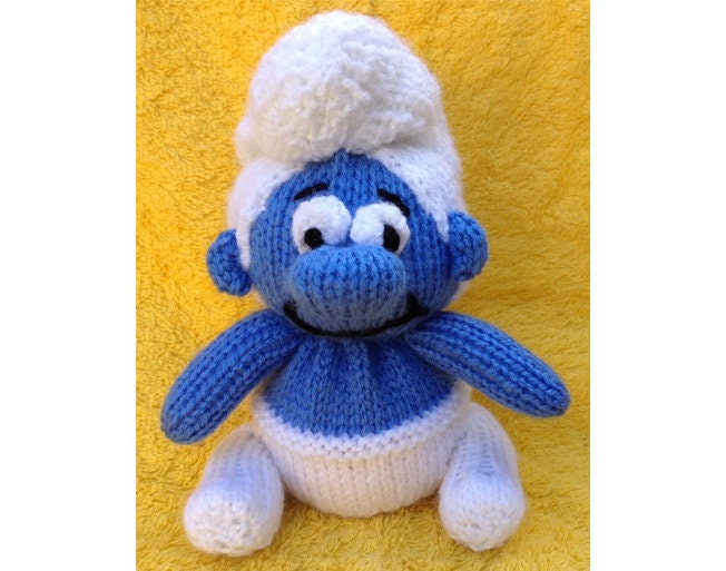 KNITTING PATTERN - Smurf inspired choc orange cover or 17 cms toy