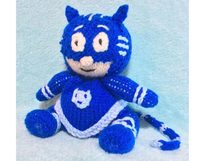 KNITTING PATTERN - Catboy choc orange cover / 15 cms toy