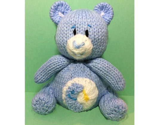 KNITTING PATTERN - Bedtime Bear orange cover or 14 cms toy