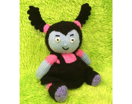 KNITTING PATTERN - Vampirina choc orange cover / 15 cms toy