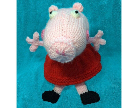 KNITTING PATTERN - Peppa Pig inspired chocolate orange cover / 20 cms toy