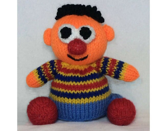 KNITTING PATTERN - Orange Puppet Man inspired Choc cover or 14 cms toy