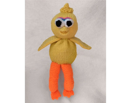 KNITTING PATTERN - Yellow Bird inspired Choc cover or 20 cms toy