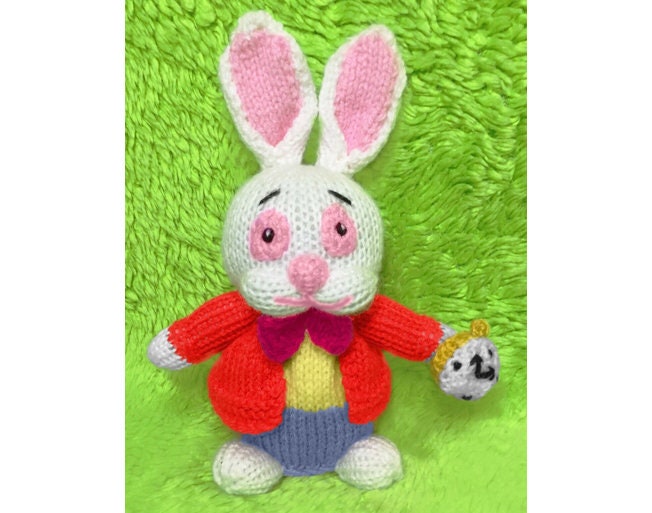 KNITTING PATTERN - White Rabbit choc orange cover / 15 cms toy