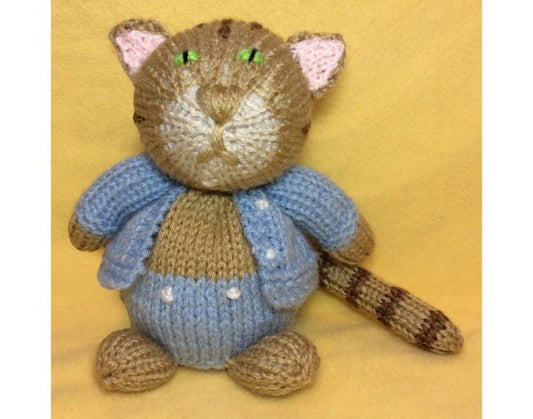 KNITTING PATTERN - Tom Kitten choc orange cover / 15 cms toy