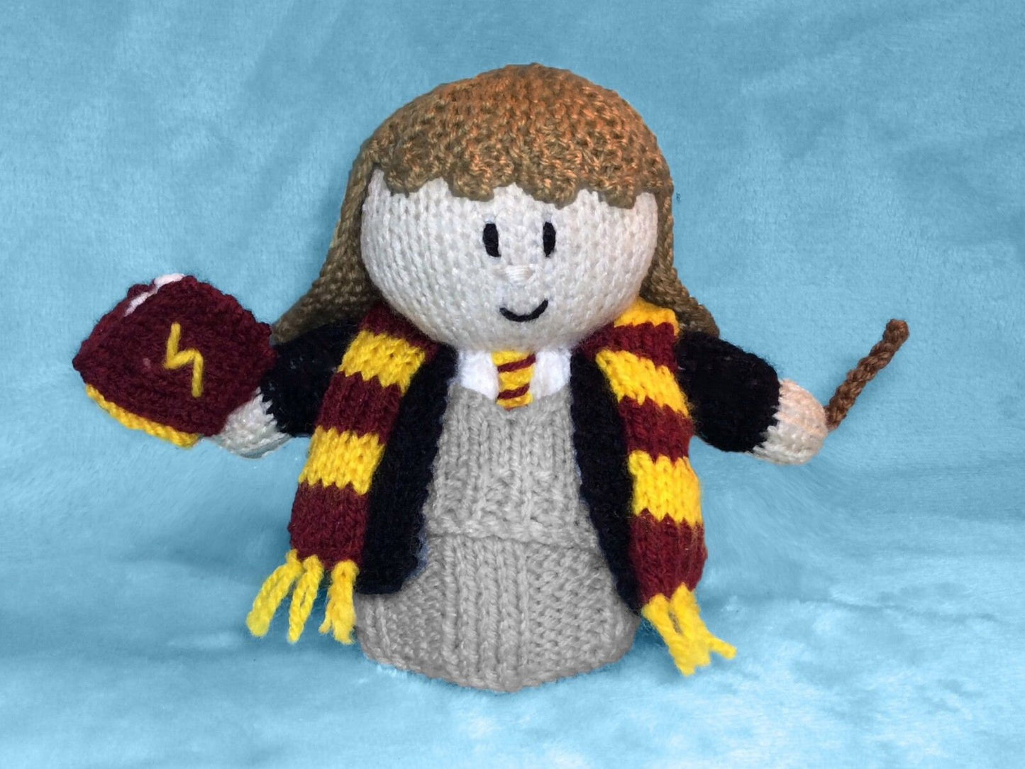 KNITTING PATTERN - Hermione inspired Choc cover or 15 cms toy