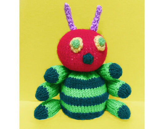 KNITTING PATTERN - The Very Hungry Caterpillar inspired Choc cover or 15 cms toy