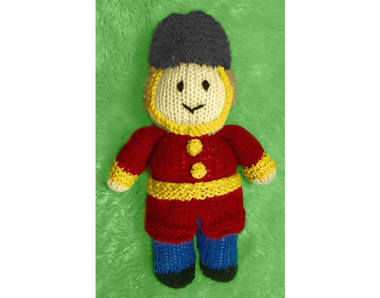 KNITTING PATTERN - Christmas Nutcracker Soldier 23 cms Soft Plush Toy