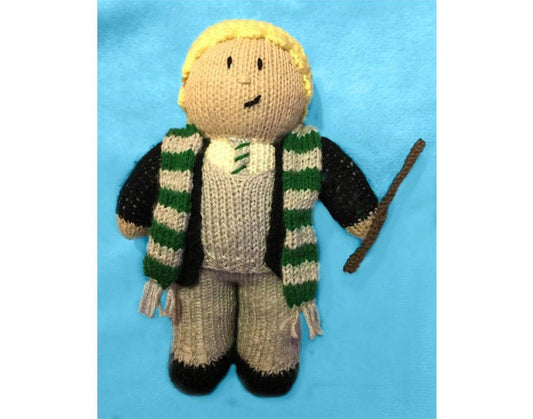 KNITTING PATTERN - Draco Malfoy inspired 28cms soft toy doll