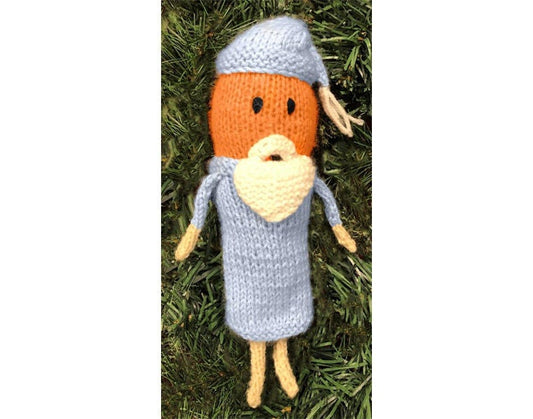 KNITTING PATTERN - Christmas Spirit Kevin the Carrot inspired 25cm doll