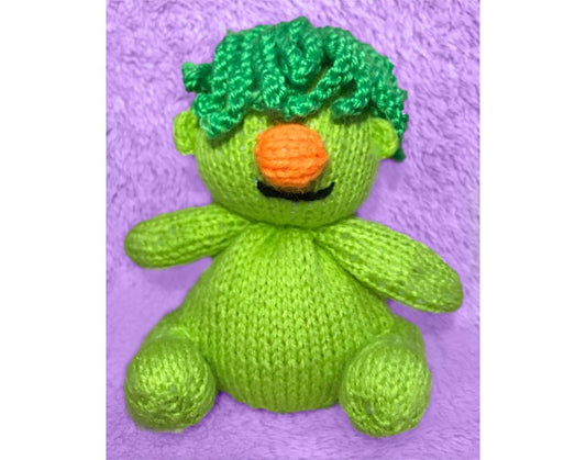 KNITTING PATTERN - Groovy Monster inspired chocolate orange cover/ 15 cms toy