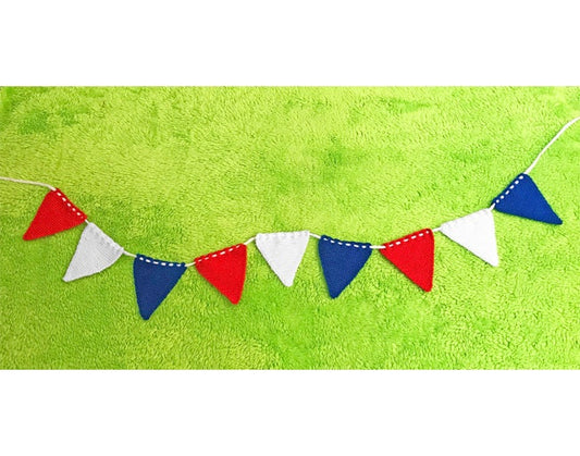 KNITTING PATTERN - Royal British Jubilee flag garland bunting Decoration 1.5m