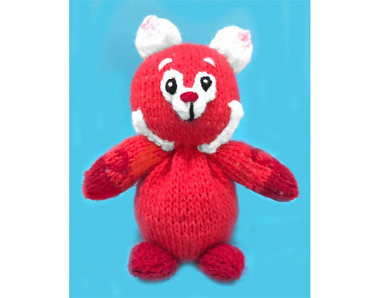 KNITTING PATTERN - Red Panda inspired choc orange cover / 15 cms toy