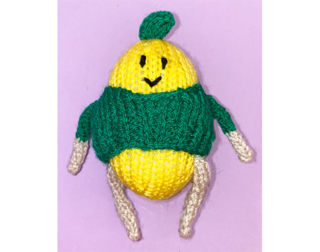 KNITTING PATTERN - Lemon inspired 10 cms toy Christmas doll