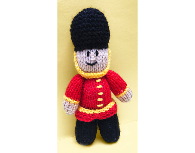 KNITTING PATTERN - Jubilee Royal Soldier Guardsman Finger Puppet 14 cms toy