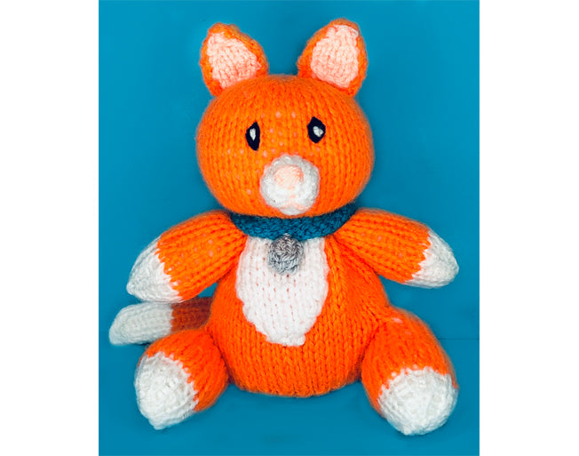 KNITTING PATTERN - Sox the Cat choc orange cover / 14 cms Space toy