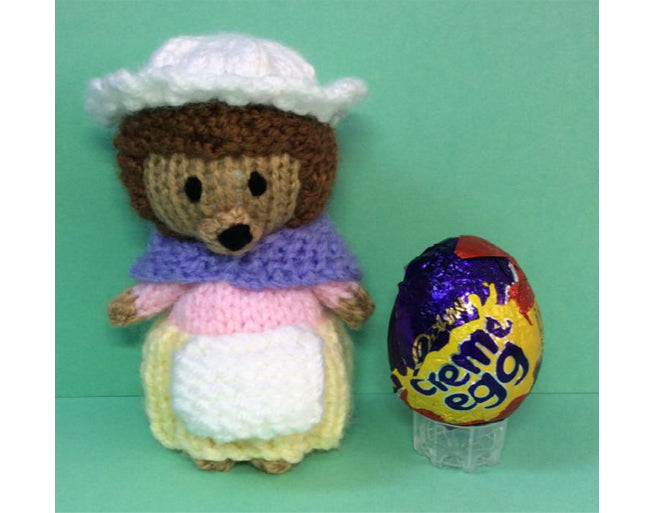 KNITTING PATTERN - Mrs Tiggy-Winkle inspired Choc cover fits Easter Creme Egg