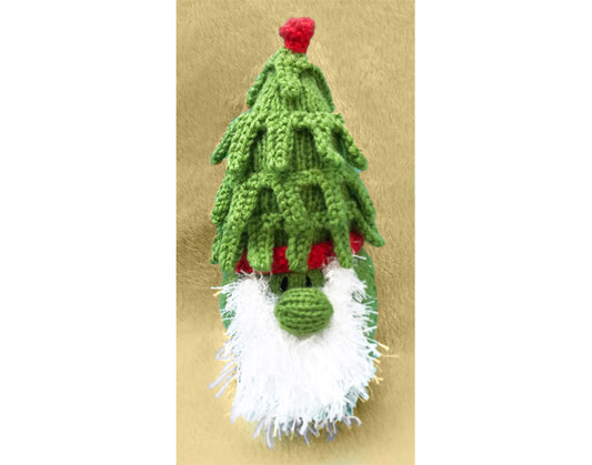 KNITTING PATTERN - Christmas Tree Gonk Gnome Chocolate orange cover / 13cms toy