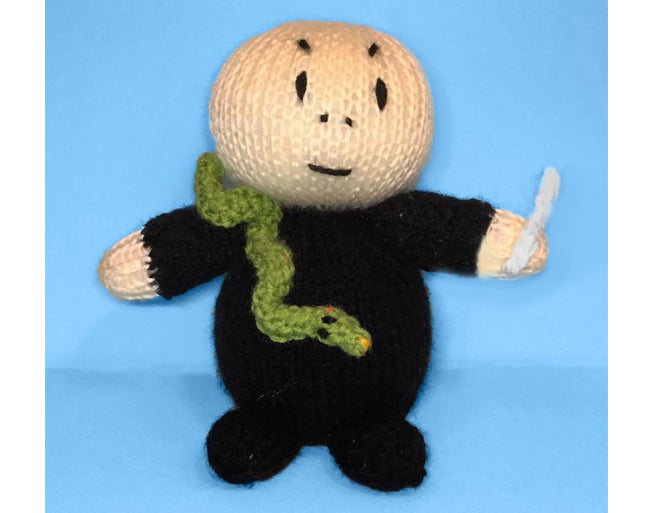 KNITTING PATTERN - Voldemort inspired choc orange cover / 13cms Harry Potter toy